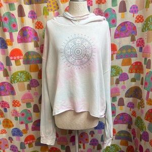 EMI Tie Dye Cropped Hoodie Sweatshirt "Ventura California". XL